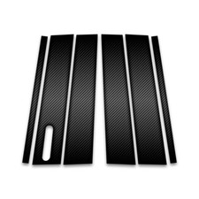 6pc Carbon Fiber Pillar Post Covers Wkeypad Cutout For 2002-2010 Ford Explorer 6pc Carbon Fiber Pillar Post Covers Wkeypad Cutout For 2002-2010 Ford Explorer