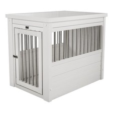 ECOFLEX Antique White Dog Crate End Table for Medium Dogs up to 50 lbs