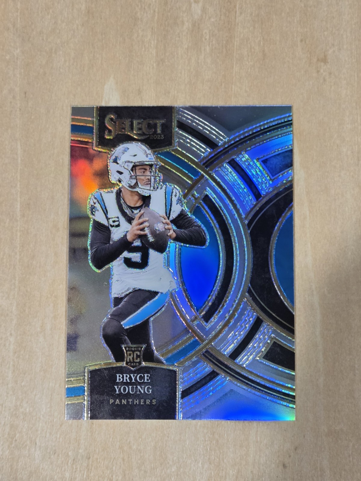 Bryce Young 2023 Panini Select Premier Silver Prizm RC. Panthers