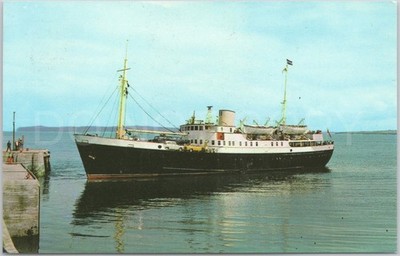 Scrabster Vintage Postkarte M.V. St. Ola Ferry Schottland 1951 Schiff