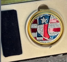 ESTEE LAUDER Texas Lone Star State Vintage Powder Compact Beautiful Swaraski