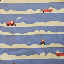 NWT HANNA ANDERSSON SNOW PLOW BLUE LONG JOHN PAJAMAS 120 6 7 55