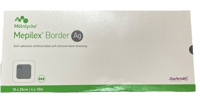 Mepilex Border AG Self-Adherent Silicone Foam Dressing 4x10  395790 BX 5 Ex 3/27
