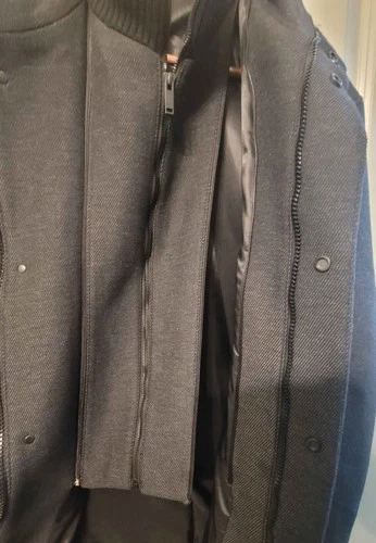 Zara Men's Coat With Detachable High Double Collar Size M NWT image 3