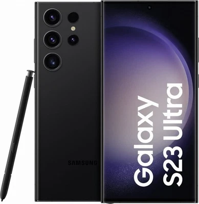 Samsung Galaxy S23 Ultra 256 GB Schwarz 5G SM-S918B Dual-SIM Android Smartphone - Bild 1 von 4