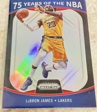 Panini Prizm 2021-22 LeBron James 75 Years NBA Insert #1 Lakers Basketball