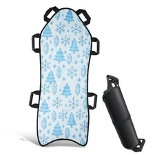 45" x 18" Foldable Snow Sled for Adults & Kids,Winter Snow Sleds with Blue