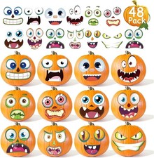 Halloween Pumpkin Decorating Stickers Mini for Kids Toddlers Party Favors