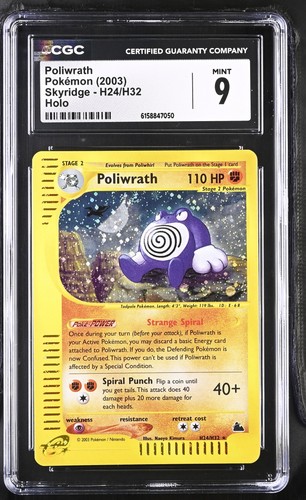 Poliwrath graded CGC 9 for sale on eBay