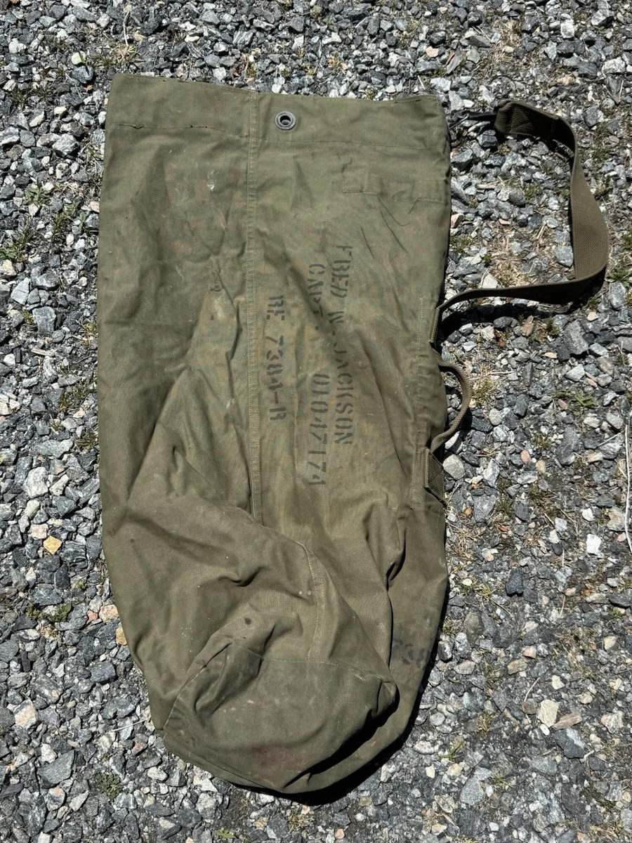 Vintage Army Duffle Bag In Collectible Military Surplus Bags