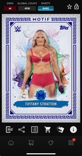 DIGITAL TOPPS WWE SLAM Tiffany Stratton MOTIF 25 RARE ULTRAMARINE BLUE Read