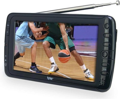 7'' Portable TV LCD Monitor Rechargeable Battery Powered Wireless Capability HD-T