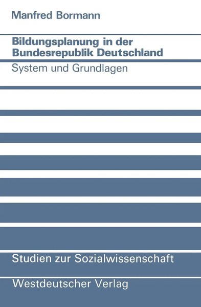 Manfred Bormann | Bildungsplanung In Der Bundesrepublik Deutschland | Buch-image