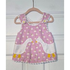 1970s Calico Goose Girls Apron Dress