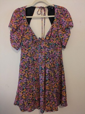 For Love and Lemons Claude Cutouts Printed Cute Mini Dress M | eBay