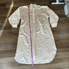 VTG Vanity Fair Ivory Satin Lace Long Sleeve Nightgown Wmns L Philippines 45123