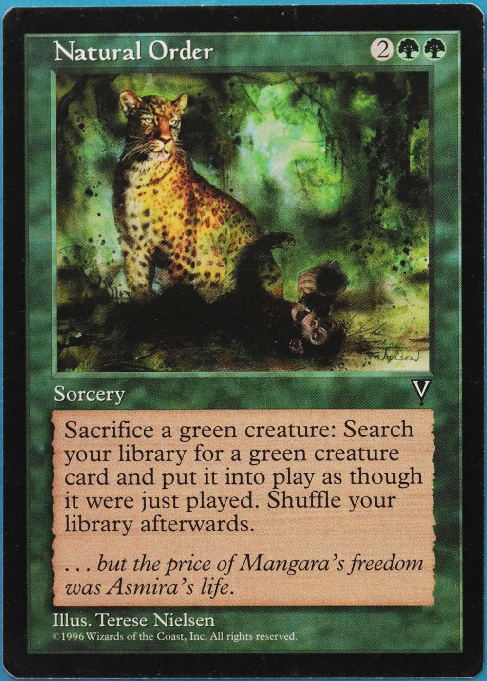Natural Order Visions NM Green Rare MAGIC GATHERING CARD (ID# 514319) ABUGames