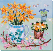 Bead Embroidery Kit "April morning" Beaded Stitching Beadwork