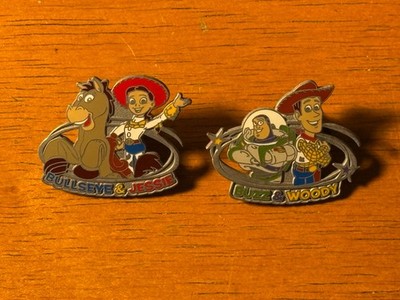Disney Buzz Lightyear and Woody Pin & Bullseye and Jessie Pin TOY STORY