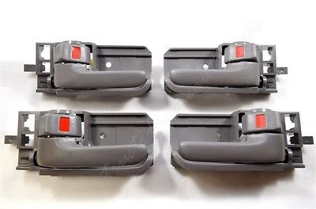 fits 2003 to 2008 Toyota Corolla Interior Door Handle Left Right Front Rear Gray