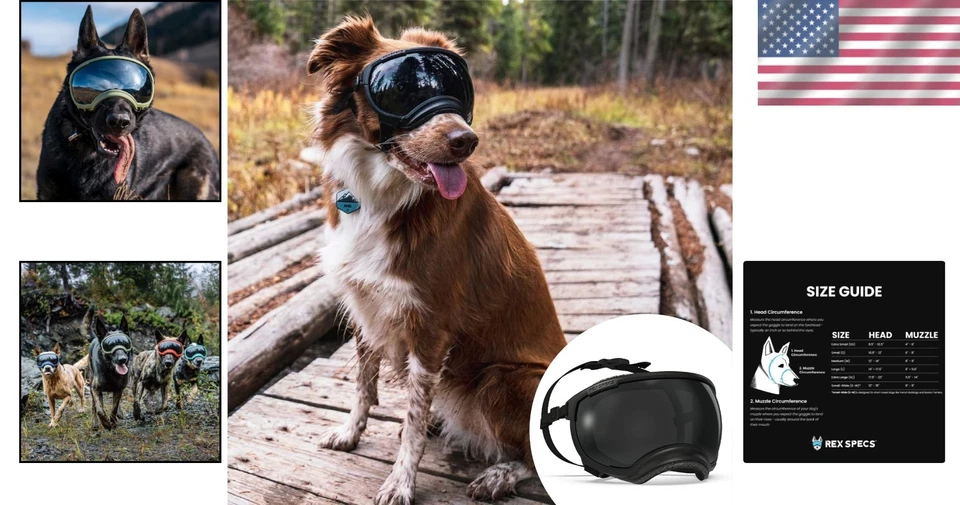 All-Breed Suitable V2 Dog Goggles X-Large - Ultimate Eye Protection in Black - Image 2 of 4