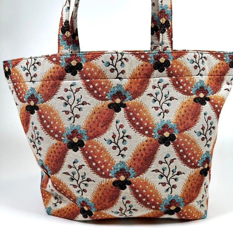 Bolso de Mano Etro Floral Suave Jacquard Lona Multicolor Cerca Foto 2 de 4