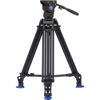 Benro BV6 PRO 3-Section Aluminum Video Tripod with BV6 Video Head and Mid-Level