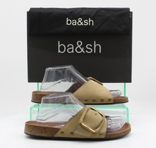 BA&SH CLORA STUDDED SUEDE SLIDES  SANDALS BUCKLE UK 5.5 EU 39 RRP £190 AD