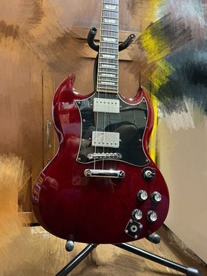 GrassRoots SG ギター レッド GrassRoots G-SG-STD SG type Red W/Gig bag Electric Guitar Used