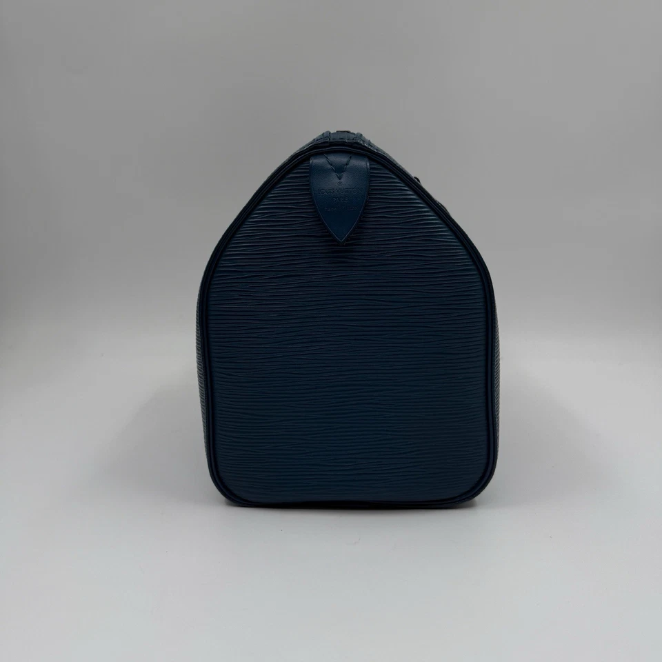 Authentic Louis Vuitton Speedy Damier Azur Navy Handbag 091602 - Image 4 of 4