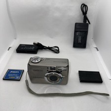 Vintage Digital Camera Pentax Optio 330 3.34MP Tested Charger Battery Memory