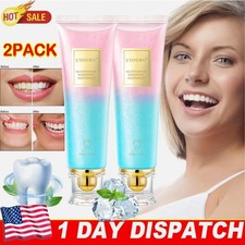2Pcs Niacinamide Whitening Toothpaste Natural Fresh Breath Remove Teeth Stains