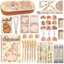 Capybara Stationery Set,Cute School Supplies,Kawaii Stationery Birthday Chris...