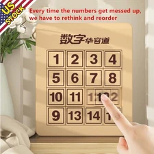 4x4 PUZZLE Number Slide Sliding Brain Teaser Classic IQ Test Toy Game Cube