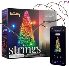 Twinkly Strings 600 LED RGB, LED Light String, Smart Multicolor LED Lights, Chri