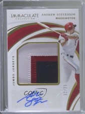 2019 Panini Immaculate Jumbo Jerseys 12/25 Andrew Stevenson #JJ-AS Auto 1sd2
