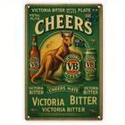 Vintage Victoria Bitter Beer Tin Metal Signs Home Décor 8x12 Wall Art with K