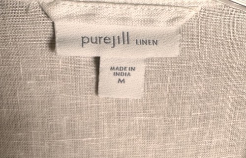 J Jill Pure Jill 100% Linen Open Front Longline White Duster Kimono Lagenlook - Picture 2 of 24