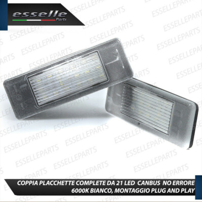 2 Luci LED Targa Per Renault - Bianco 6000K, 18 SMD, Canbus Senza Errori - Megane, Clio, Laguna