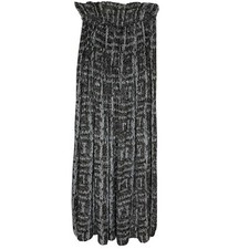 Women's Vtg Max Studio Size 2 S Skirt Elastic Waist Flare Long Brown Cream