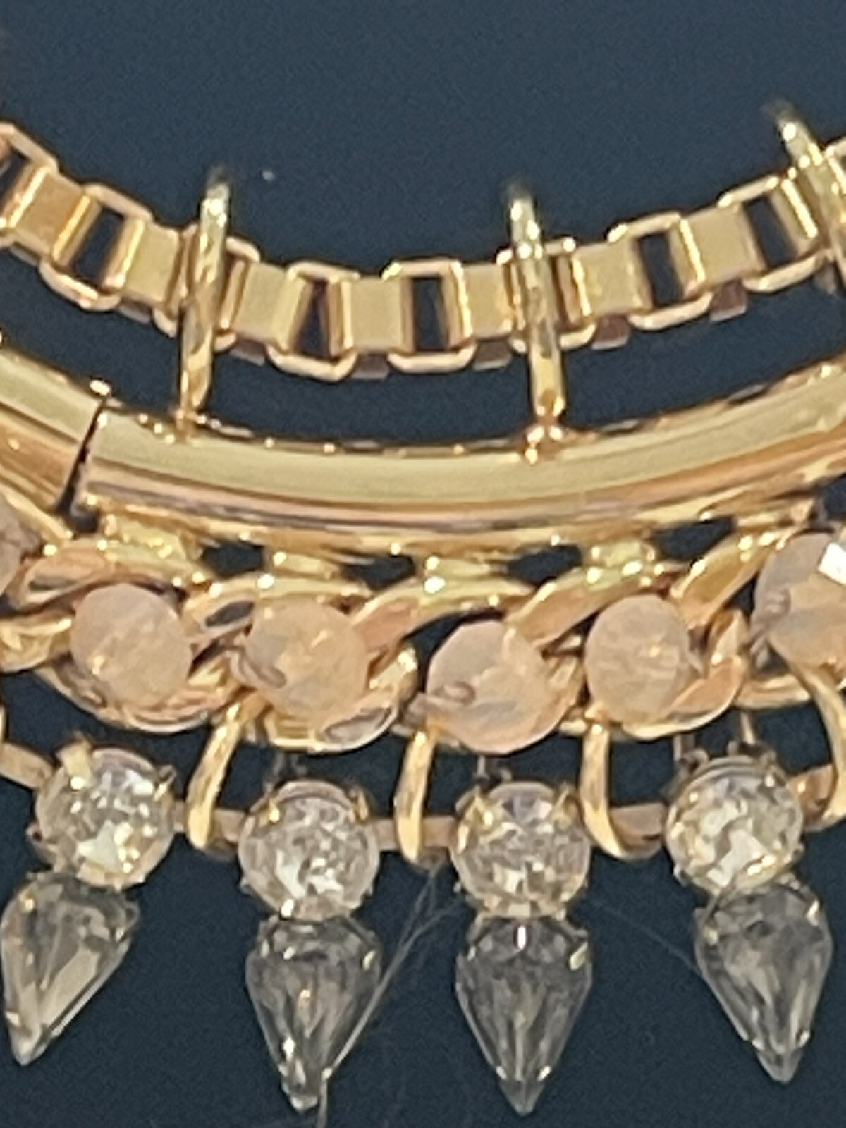 Express Necklace Boho Statement Crystal Beaded Bi… - image 11