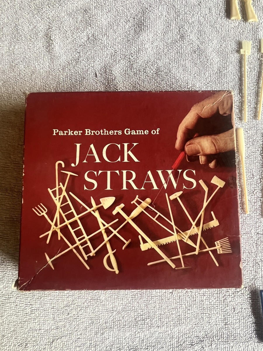Vintage Parker Brothers JACK STRAWS 48 pieces + HOOK! | eBay