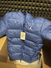 100 Original Men's Jordan Brooklyn Blue Puffer Jacket - Size: XS, New w/Tags