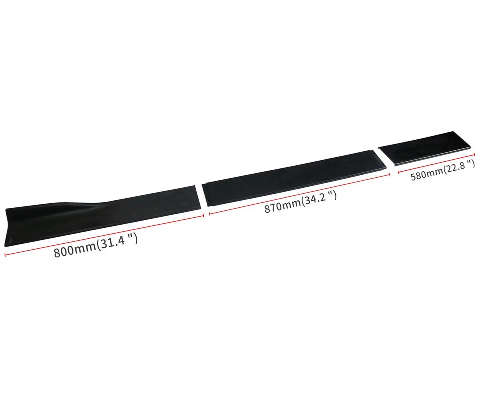 Alerón divisor de labios delantero negro brillante para Infiniti Q60 2017-2022 + faldones laterales Foto 4 de 4