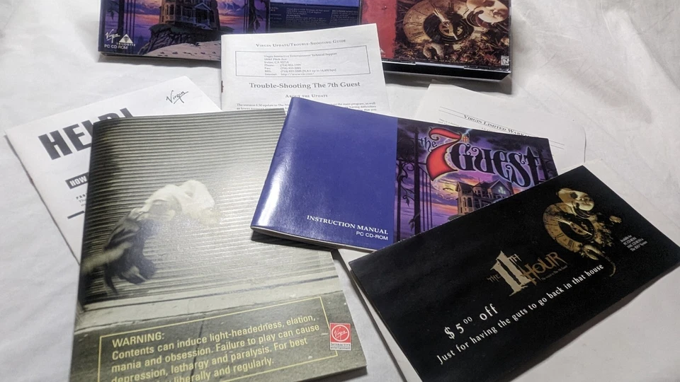 The 7th Guest Big Box + The 11th Hour Horror PC Game LOT CIB Virgin 1992-95 New - Image 3 of 4