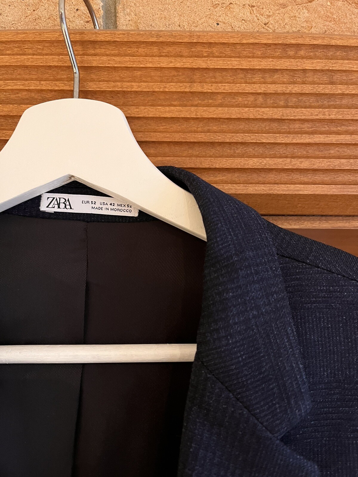 Zara mens navy blazer UK42 RRP £79.99 image 3