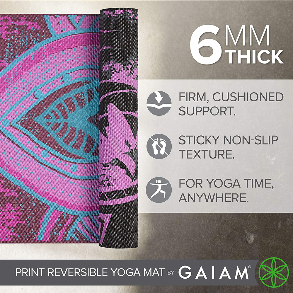 Premium 6mm Extra Thick Non-Slip Reversible Yoga Mat for Fitness & Exercise  