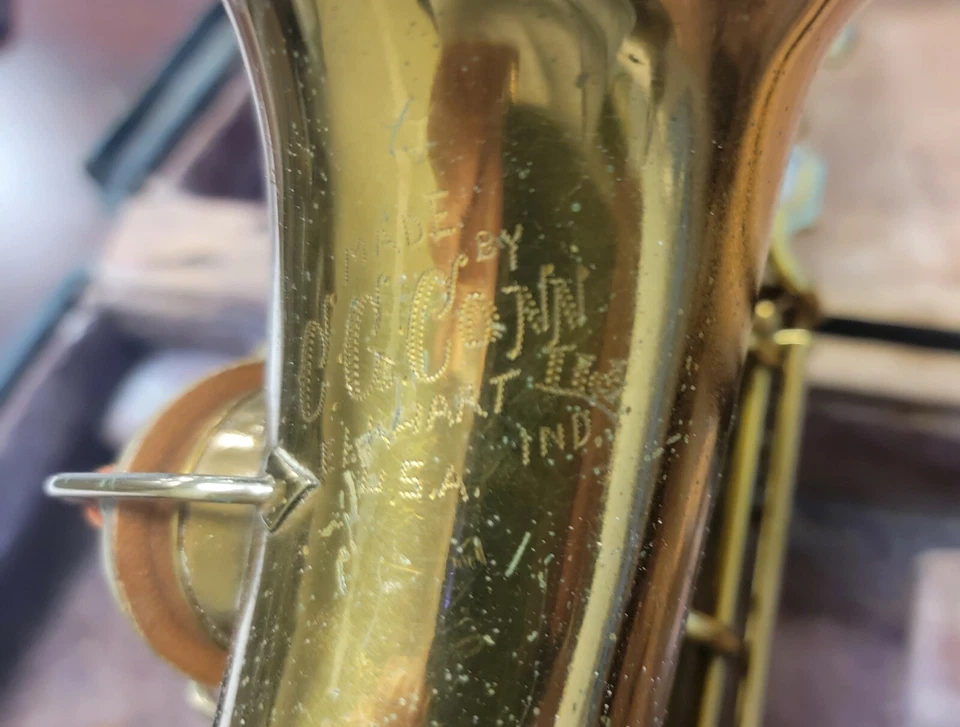 C.G. Saxofón soprano curvo Conn vintage 1914 Foto 2 de 4
