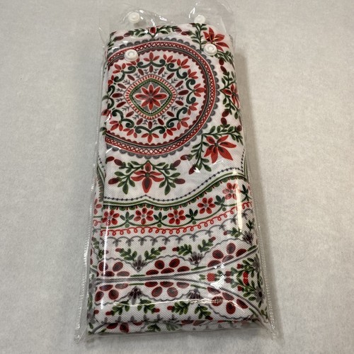 Isaac Mizrahi Red Green  Grey Cloth Napkins Set Of 4 Indoor Outdoor 18 X 18 - Afbeelding 3 van 5