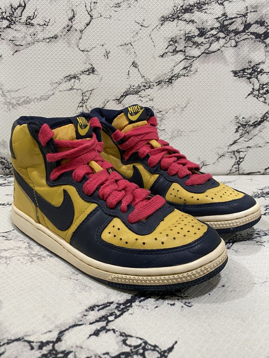 Nike Terminator High Michigan 318677 741 Yellow/ Navy Mens Nike Terminator High Michigan 318677 741 Yellow/ Navy Mens